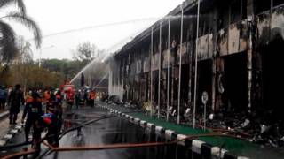 Kebakaran gedung Pemprov Kalteng