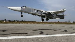 Самолет Су-24 в Сирии