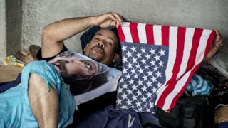 Migrante cubano en la frontera entre Costa Rica y Nicaragua