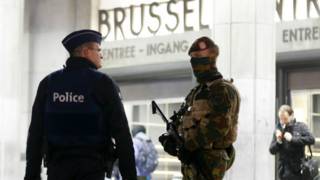 Cảnh sát tuần tiễu tại thủ đô Brussel của Bỉ