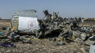 Место крушения российского A321