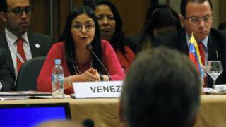 Delcy Rodríguez en Mercosur