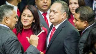 Pedro Carrreño, Cilia Flores y Diosdado Cabello.