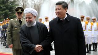 习近平受到伊朗总统鲁哈尼的欢迎