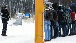 Пограничный пункт между Россией и Норвегией