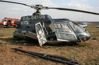 Авария вертолета АС-350 в Ленинском районе Подмосковья в 2010 году