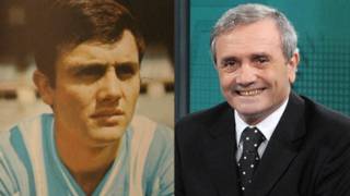 Retrato de Roberto Perfumo cuando estaba en la selección argentina de fútbol y otro de la actualidad