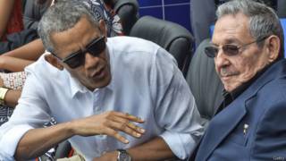 Barack Obama y Raúl Castro