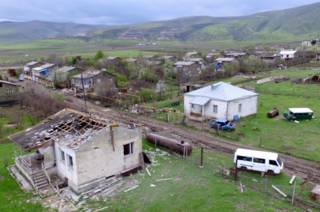 Bombed house in Karabakh