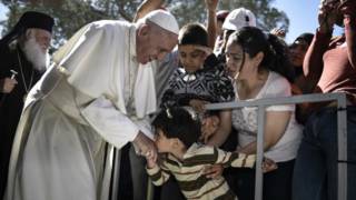Papa en Lesbos