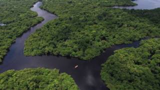 Río Amazonas desde el aire