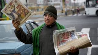 Un vendedor de periódicos