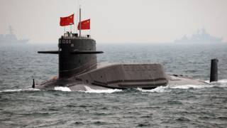 一艘中国海军潜艇(资料图片)