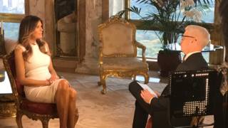 特朗普妻子梅拉尼娅(Melania Trump)接受CNN访问