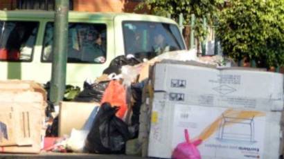 Basura en calles de Ciudad de México. Foto: BBC