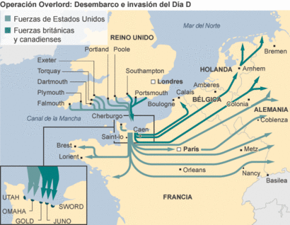 desembarco de normandia mapa El Día D en números: ¿cómo tuvo éxito el mayor desembarco militar 