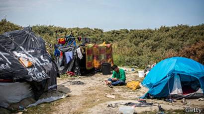 Campamento en Calais