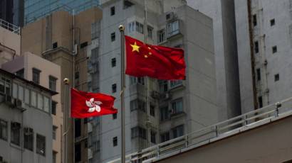 中國國旗及香港區旗