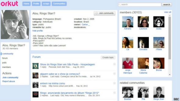 Comunidade no Orkut | Foto: BBC 