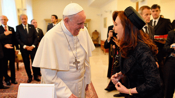 Papa Francisco y Cristina Fernández de Kirchner (foto: AFP)