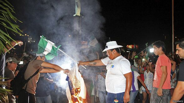 Protesta contra el MAS