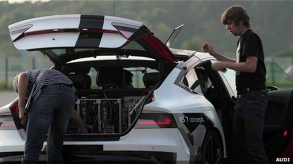 El modelo RS7 de Audi que rompió el récord de velocidad para un auto sin conductor