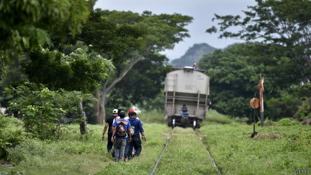Migrantes centroamericanos en su camino hacia EE.UU.