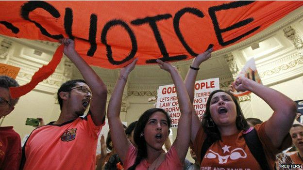 Activistas pro abortos en EE.UU.