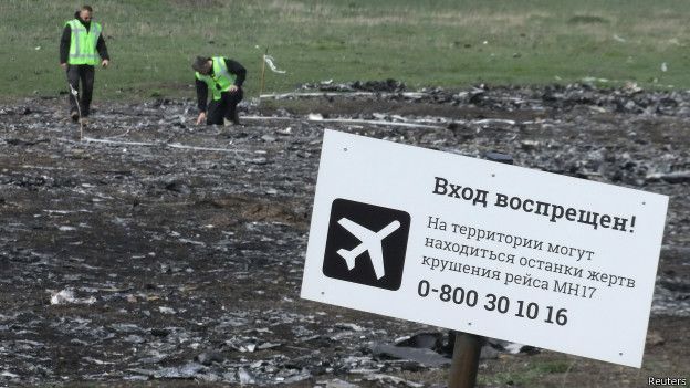 La zona donde cayó el vuelo MH17