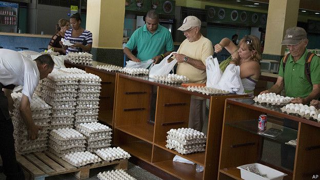 Tienda de huevos, Cuba