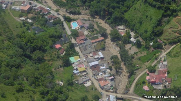 Imagen aérea de la zona afectada