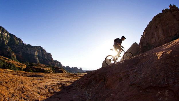 Montando bicicleta en Sedona