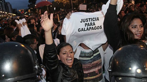 Protesta en Galápagos