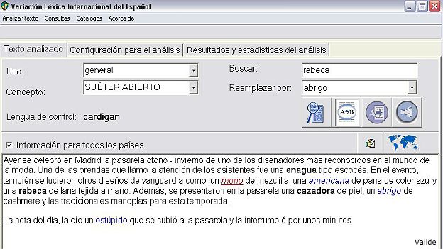 Programa Variación Léxica Internacional del Español (Valide)