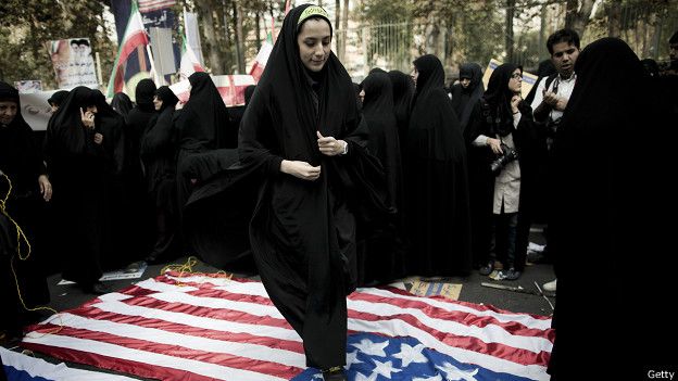 Bandera EEUU, Irán