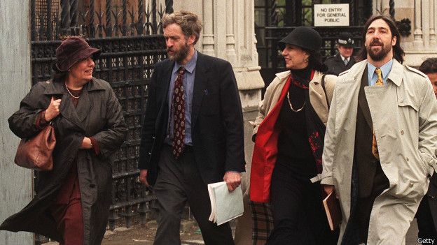 Corbyn y los familiares de Allende, Letelier y Prats.