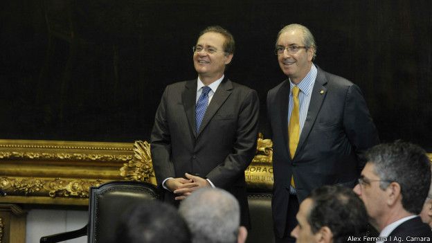 Renan Calheiros e Eduardo Cunha (Foto: Alex Ferreira/Ag. Câmara)