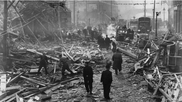 Destrucción en Reino Unido durante la guerra