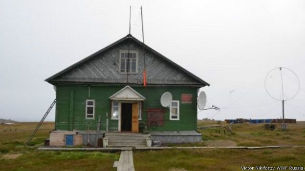 Estación climática en el ártico