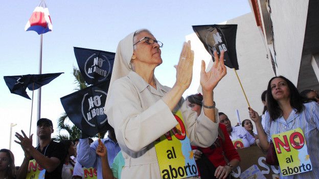 Protesta contra el aborto en República Dominicana