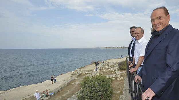Vladimir Putin y Silvio Berlusconi