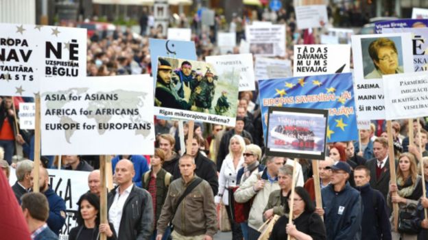 Protesta contra la migración