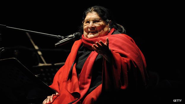 La cantante Mercedes Sosa, una de las 