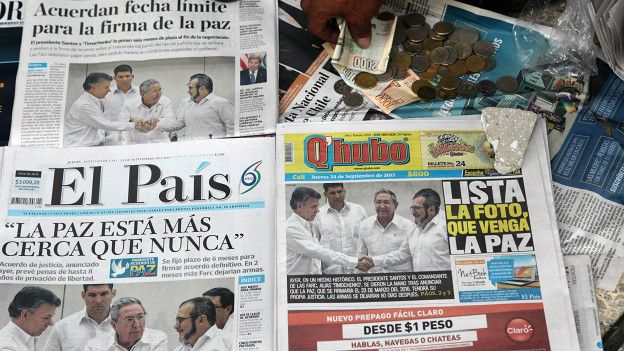 Prensa colombiana tras acuerdo de paz