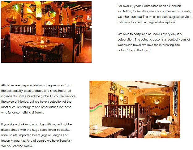 Sitio web de Pedro's