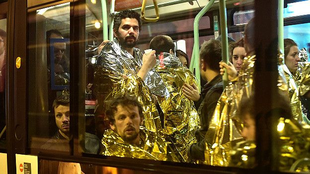 Evacuados de Bataclan