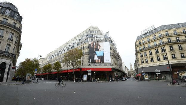Galerías Lafayette: las calles están desiertas