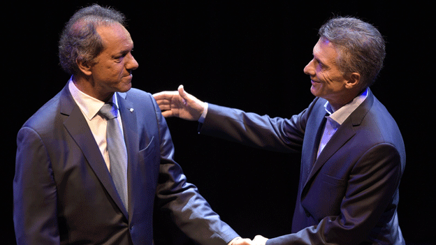 Daniel Scioli y Mauricio Macri 