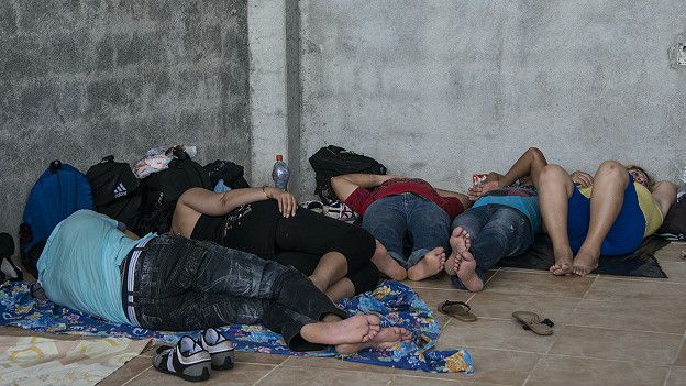Campamento de cubanos