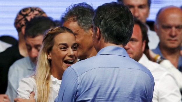 Lilian Tintori y Mauricio Macri